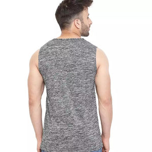 Custom Made Plus Size Men's Fitness Gym Tank Tops Breathable Casual Sport Vest Singlets <b>Direct</b> Sublimation Printing Knitted - Product Image 3
