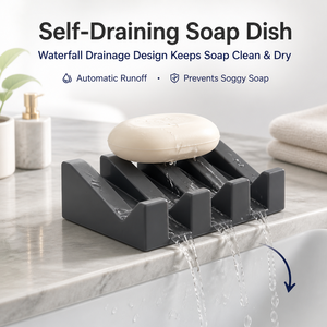 <span class=keywords><strong>Porte</strong></span>-<span class=keywords><strong>savon</strong></span> en silicone auto-drainant avec double ventouse, support de <span class=keywords><strong>savon</strong></span> cascade pour lavabo de salle de bain et comptoir de cuisine/salle de <span class=keywords><strong>douche</strong></span> - Product Image 5