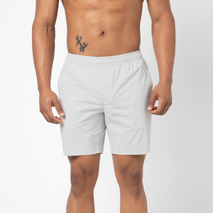 Pantalones cortos de moda para hombre, estilo streetwear, color blanco, personalizados por sublimación, a la venta en línea. - Product Image 1