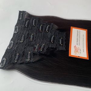 Extensiones de cabello humano 100% Remy vietnamita recto Clip-In doble dibujado puro crudo Virgen sin procesar cabello crudo - Product Image 4