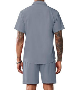 T-shirt Homme Col V Noir Uni Manches Courtes 2025/2026 100% Coton Doux Respirant Séchage Rapide Tissu Décontracté Impression Personnalisée - Product Image 3