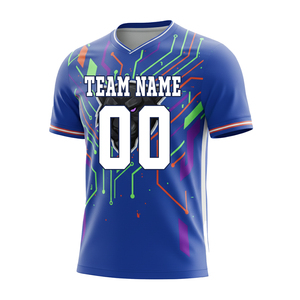 Wholesale Price High Quality Quick Dry Solid Plus Size <b>Soccer</b> Jerseys Breathable Short Sleeve Customizable Design Sustainable - Product Image 1