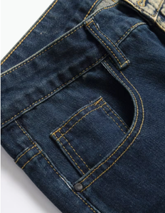 Shorts en jean déchirés patchwork pour homme, bicolores, effet usé, style hip-hop, été - Product Image 3