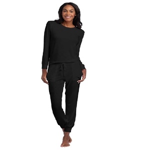 Now tendencias-Conjunto de 2 piezas para mujer, ropa cómoda, pijama de cuello redondo, jersey de moda, Sudadera de cuello redondo, trajes de chándal - Product Image 2