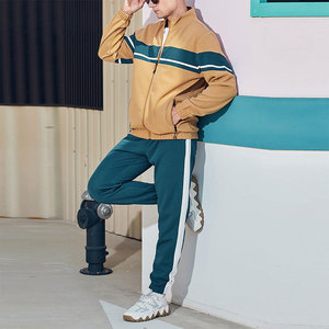 Conjunto de chándal personalizado para hombre, conjunto deportivo transpirable con estampado, conjunto de jogging de talla grande, pantalones de dos piezas lisos - Product Image 3