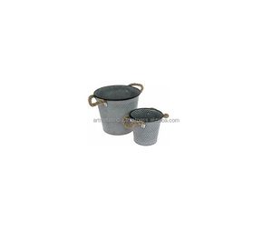GALVANIZED PLANTERS FOR GARDEN DECORATION META PLANTERS IN WHOLESALE PRICE GALVANIZED POT IN NEW STYLE PLANTERS - Product Image 1