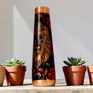 Handmade Artisan Copper Water Bottle-<b>Rustic</b> Handcrafted Traditional Design Eco-Friendly Elegant Craftsmanship Large Capacity - Product Image 2