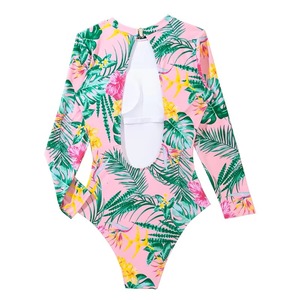 Traje de Baño de Una Pieza de Manga Larga para Mujer, Impresión por Sublimación Completa, Servicio OEM, Secado Rápido, Spandex/Poliéster - Product Image 4