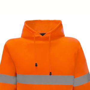 เสื้อฮู้ดสะท้อนแสงสีส้มดำ ความปลอดภัยสูง มาตรฐาน EN ISO 20471 ระดับ 2 - Product Image 2