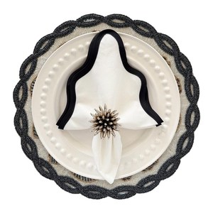 Luxury High End Handmade <b>beaded</b> <b>Placemat</b> 'Twisted Shells' - Product Image 2
