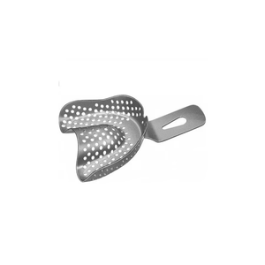 Plateaux d'empreinte dentaires perforés Azicon - Ensemble supérieur et inférieur en acier inoxydable, autoclavables, pour alginate - Product Image 6