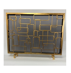 Wholesale Traditional Cheap Antique Wrought Iron Prevent Fire Spark <b>Metal</b> 3 <b>Panel</b> Fireplace <b>Screen</b> for Home & Garden Usage - Product Image 5