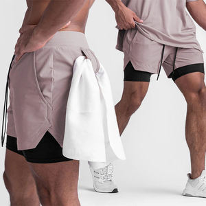 Pantalones Cortos Deportivos de Doble Capa para Hombre, Pantalones Cortos Deportivos 2 en 1 para Gimnasio, Entrenamiento, Secado Rápido, para Correr, de Doble Capa, para Verano - Product Image 4