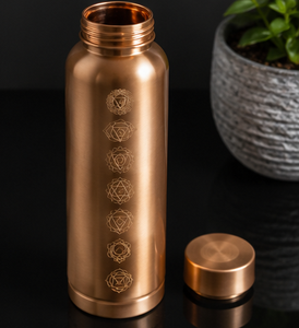 Zenith MandalaFlow Designer Yoga Edition Bouteille de sport en cuivre anti-fuite au design minimaliste en cuivre pur - Product Image 3