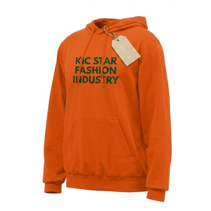 เสื้อฮู้ดดี้แบบสั่งทำพร้อมป้ายห้อยคอ ผ้าฝ้ายฟลีซเนื้อหนาสำหรับผู้ชาย พิมพ์ลายพัฟฟ์ บริการ OEM - Product Image 2