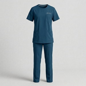 Custom Classic Fit Hidden Zipper Front Two Pockets <b>Nurse</b> <b>Scrubs</b> Uniforms by Mantic Enterprises - Product Image 1