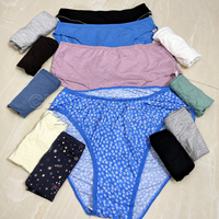 Liquidation : Lot de culottes pour femmes en coton uni, sans couture, taille haute et mi-haute, respirantes - Stock disponible