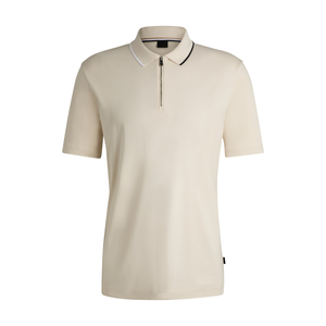 เสื้อเชิ้ตคอปกซิป แขนสั้น ผ้าคอตตอน 100% เนื้อนุ่ม สไตล์ลำลองทันสมัย ทรงเข้ารูป สีพื้น รับสั่งทำสีตามต้องการ ขายส่ง - Product Image 1