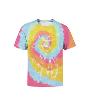 Camiseta de algodón de manga corta con efecto tie-dye para hombre, ropa casual, nueva llegada, camiseta con efecto tie-dye para hombre en el mejor material. - Product Image 1