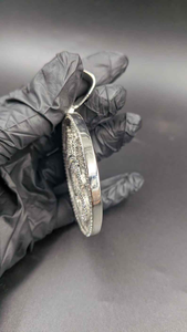 Luxury Moissanite Round Letter S <b>Initial</b> Pendant <b>Necklace</b> 925 <b>Silver</b> Rhodium Plated Iced Out Hip Hop Jewelry Gift for Unisex - Product Image 2