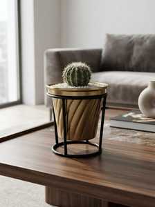 Support de Plante Succulente Rond Moderne en Fer Doré de Qualité Supérieure, Accessoire de Jardinage pour Jardins Domestiques - Vente Chaude - Product Image 3