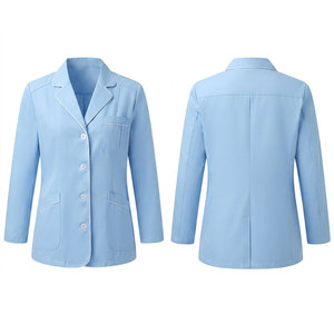 Bata de laboratorio clínica corta para médicos, uniforme médico, diseño profesional, logotipo personalizado, fabricación a granel, venta al por mayor - Product Image 1