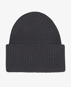 Nouvelle collection d'hiver, bonnet en tricot côtelé gris pour homme, 100% acrylique, tricoté à la main, couleur unie, bonnet d'hiver décontracté pour adultes - Product Image 5
