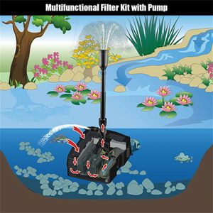 Pompa di filtrazione per laghetto 4 in 1 con fontana e attrezzatura per disinfezione: Soluzione multifunzione per la gestione dell'acqua - Product Image 2