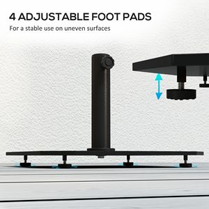 Base per Ombrellone da Patio Quadrata Rinforzata 41 Libbre, Supporto in Metallo con Piedini Regolabili per Uso in Palestra, Raggio 2,5m - Product Image 6