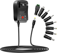 Adaptateur universel 41W 6V-24V AC/DC avec 8 embouts, port USB A 5V1A 5W pour appareils électroniques domestiques, routeurs, smartphones, MP3, tablettes