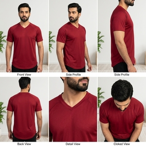 ProudFlex Premium V Neck Casual Sports <b>T</b> <b>Shirt</b> Soft Breathable Lightweight Daily Wear Activewear Apparel - Product Image 4