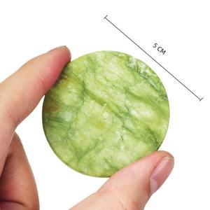 Round Jade Stone Eyelash Glue Pallet <b>Adhesive</b> Holder Pad for False <b>Lash</b> Extension Makeup - Product Image 5