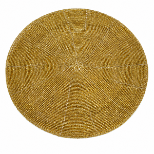 Tea Coaster Handmade Beaded Table Mat | Decorative Round Drink Coaster for Coffee Cups Dining Table Home Kitchen Decor <b>Set</b> - Product Image 2