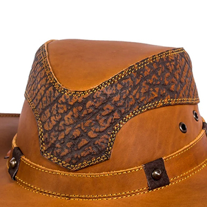 Sombrero Vaquero Occidental de Cuero Premium con Banda Trenzada para Equitación, Actividades Ecuestres, Rancheras y al Aire Libre - Product Image 6