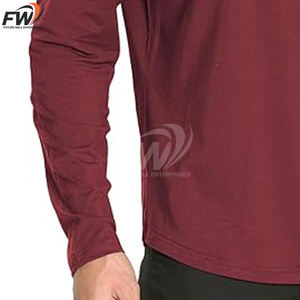Camiseta informal de algodón 100% OEM para hombre, de color sólido, estilo largo, camiseta de verano de calidad, ropa de calle, camisetas de manga larga para hombre - Product Image 3