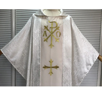 Robe de prêtre personnalisée à manches longues en polyester brodé, uniforme de style européen de haute qualité, service OEM, fabricant