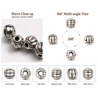 Entretoises ovales en métal blanc plaqué argent antique 4 mm 1,2 mm pour bracelet, collier et artisanat