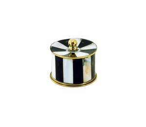 Trending mini black <b>white</b> inlay round decorative trinket <b>box</b> luxury handmade organizer modern home decor gift item - Product Image 1