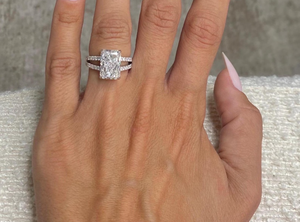 5 Carat Radiant Cut E-VVS2 Lab Grown Diamond Engagement <b>Ring</b> 925 Sterling Silver <b>Customized</b> <b>Ring</b> Gift For Her - Product Image 3