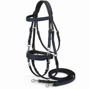 Bridon en cuir avec décoration en cristal, personnalisable, équipement équestre de haute qualité au meilleur prix, best-seller - Product Image 4