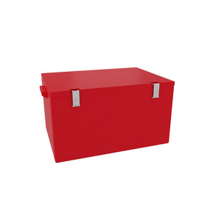 100L <b>Red</b> Insulated Cooler Box Plastic Ice Chest Recyclable Cold Storage <b>Bin</b> for Outdoor and Home Use - Product Image 1