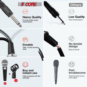 Interruttore unidirezionale cardioide con microfono vocale dinamico a 5 CORE per feste Karaoke che parlano in pubblico-PM 18 XLR - Product Image 5