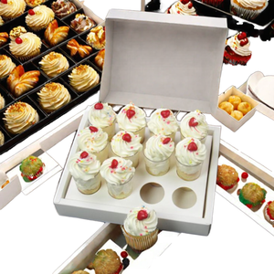 Custom Printed Eco Friendly Food Grade Foldable Paper Packaging <b>Boxes</b> for Cake <b>Cookie</b> Bread Pastry Donut Macaron - Product Image 2