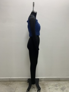 Débardeur sans col uni à volants pour femme, camisole froncée sans manches, haut court décontracté - Product Image 3