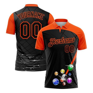 เสื้อโปโลแบบกำหนดเองพร้อมลายบิลเลียด เสื้อยืดกอล์ฟแบบใหม่พร้อมพิมพ์ชื่อ หมายเลข โลโก้ เสื้อกีฬาลำลอง - Product Image 1