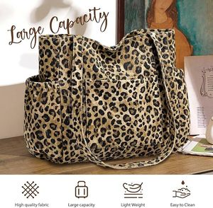 <b>Leopard</b> <b>Print</b> Nonwoven Felt <b>Tote</b> <b>Bag</b> Fashion Open Top Shopping Handbag All Seasons Women's <b>Bag</b> - Product Image 3