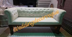 Indian Supplier Vintage Wooden White Sectional Sofa Furniture Living Room Rattan Sofa Set Lounge Couch for Sale Export - Product Image 3