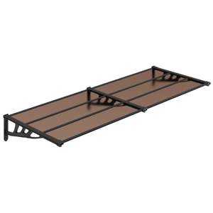 Toldo de policarbonato negro resistente de 94.1 x 35.4 pulgadas para otras puertas - Product Image 2
