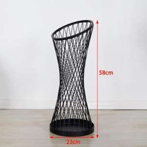 Stylish Powder Coated Metal <b>Umbrella</b> <b>Stand</b> For Indoor Use With Strong <b>Base</b> And Decorative Pattern Finish - Product Image 1