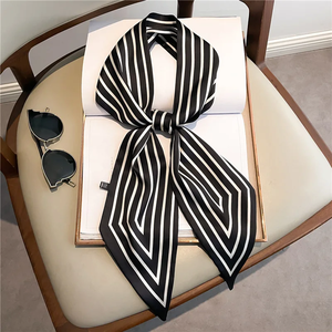Fashion Headbands Silk Neck Scarves For Women Long Hairband Print Bag Scarfs <b>Neckerchief</b> Hair Ribbons Tie Scarf Ladies 14x145cm - Product Image 2